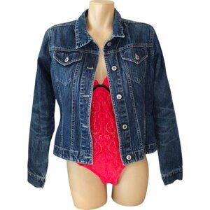 Santa Barbara Jean Jacket Small Dark Blue Denim d230